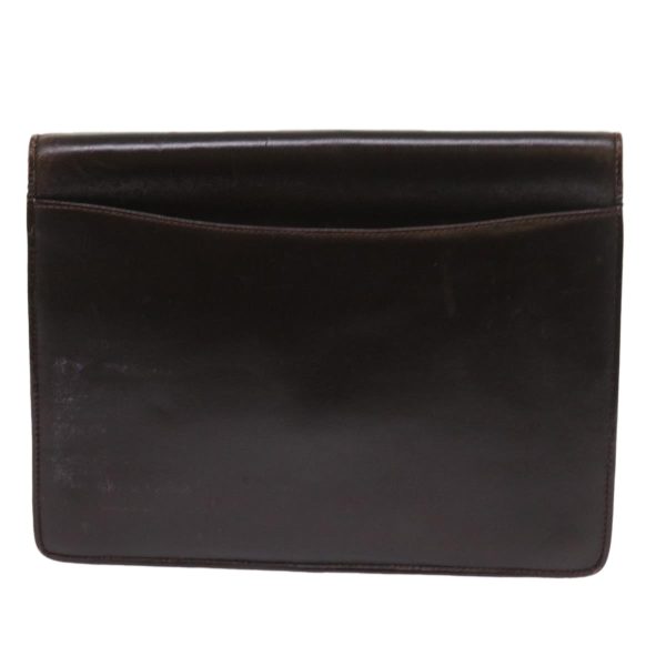 CELINE Clutch Bag Leather Brown bs8620 For Cheap