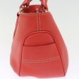 CELINE Hand Bag Leather Red 77382 Online