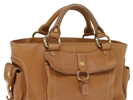 CELINE Hand Bag Leather Brown 74545 Cheap