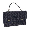 CELINE C Macadam Canvas Hand Bag Navy 74584 Sale