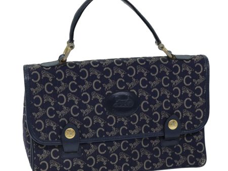 CELINE C Macadam Canvas Hand Bag Navy 74584 Sale