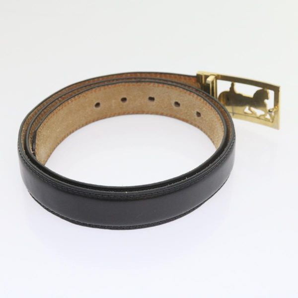 CELINE Horse Carriage Belt Leather 2Set Black bs9815 Hot on Sale