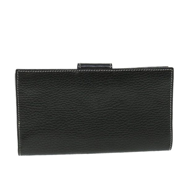 CELINE Long Wallet Leather Black 55628 Cheap