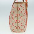 CELINE C Macadam Canvas Hand Bag Orange Beige 82896 Online