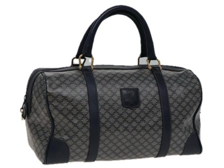 CELINE Macadam Canvas Boston Bag Navy 77711 Sale