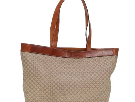 CELINE Macadam Canvas Tote Bag Beige Brown 79545 For Cheap