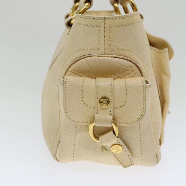 CELINE Boogie bag Hand Bag Leather Beige ti1845 Online Sale