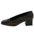 FENDI Zucca Canvas Pumps High Heels 34.5 Brown Black  ac2059 Online Hot Sale