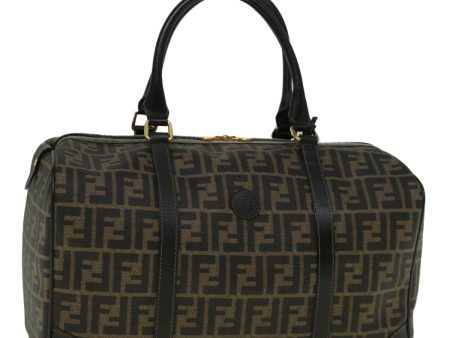 FENDI Zucca Canvas Boston Bag Black Brown 279 255090 049  yk9394 For Sale