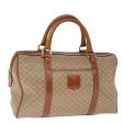 CELINE Macadam Canvas Boston Bag Beige 76020 on Sale