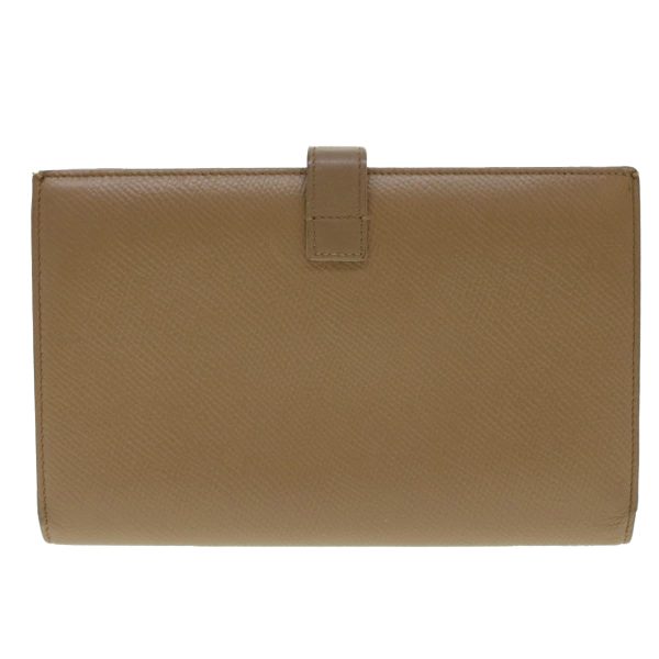 CELINE Long Wallet Leather Beige 43575 For Discount