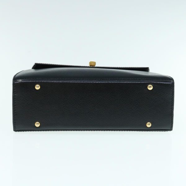 CELINE Hand Bag Leather Black 62977 Online