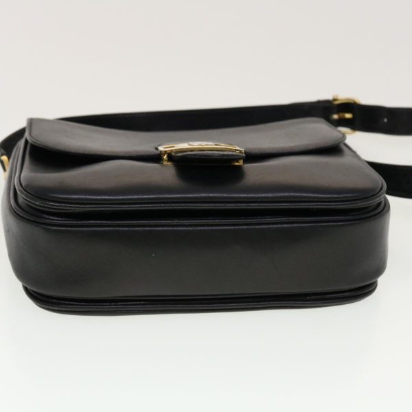 CELINE Horse Carriage Shoulder Bag Leather Black rd5252 Online Sale