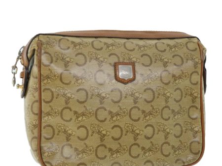 CELINE C Macadam Canvas Clutch Bag Coated Canvas Beige bs8432 Sale