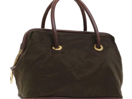 CELINE Hand Bag Nylon Khaki 55453 For Cheap