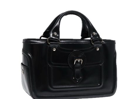 CELINE Hand Bag Leather Black Silver bs17403 Online