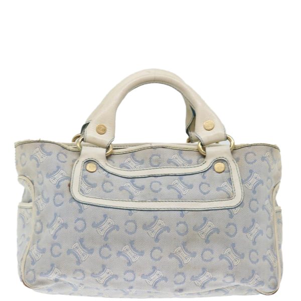 CELINE C Macadam Canvas Hand Bag Light Blue 71535 Online now