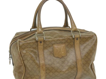 CELINE Macadam Canvas Boston Bag Beige 65912 on Sale