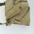 CELINE C Macadam Canvas Shoulder Bag Suede Beige yk10490 Cheap