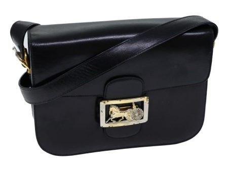 CELINE Horse Carriage Shoulder Bag Leather Black bs13870 Online Hot Sale