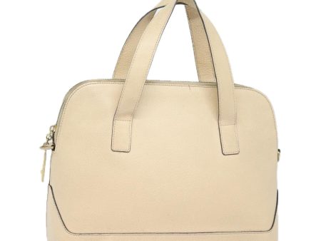 CELINE Hand Bag Leather Beige 80891 For Cheap