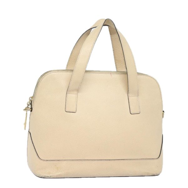 CELINE Hand Bag Leather Beige 80891 For Cheap