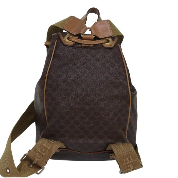 CELINE Macadam Canvas Backpack PVC Brown hk1383 on Sale