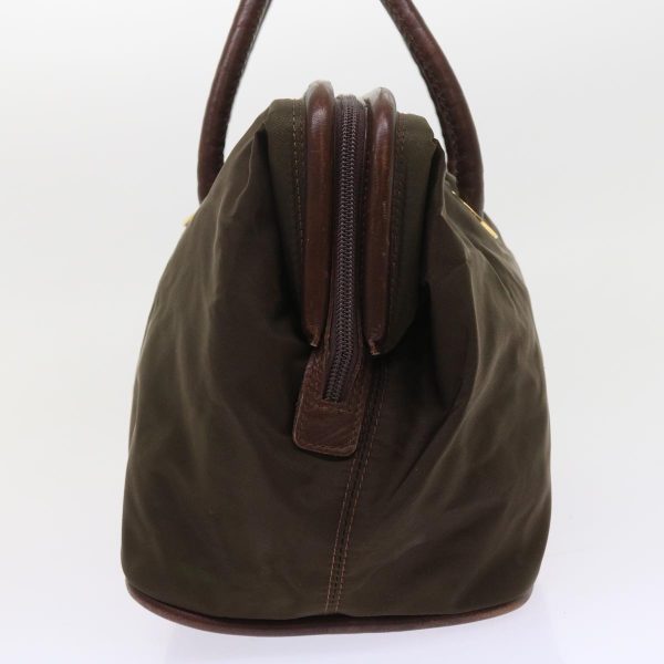 CELINE Hand Bag Nylon Khaki 55453 For Cheap