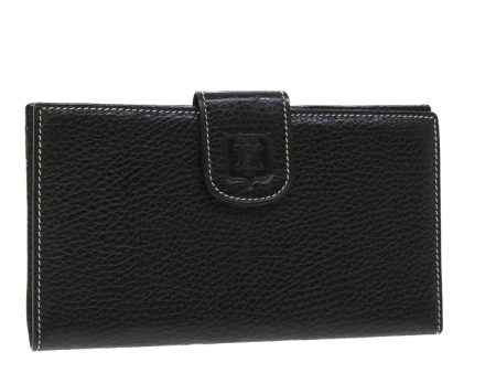 CELINE Long Wallet Leather Black 55628 Cheap