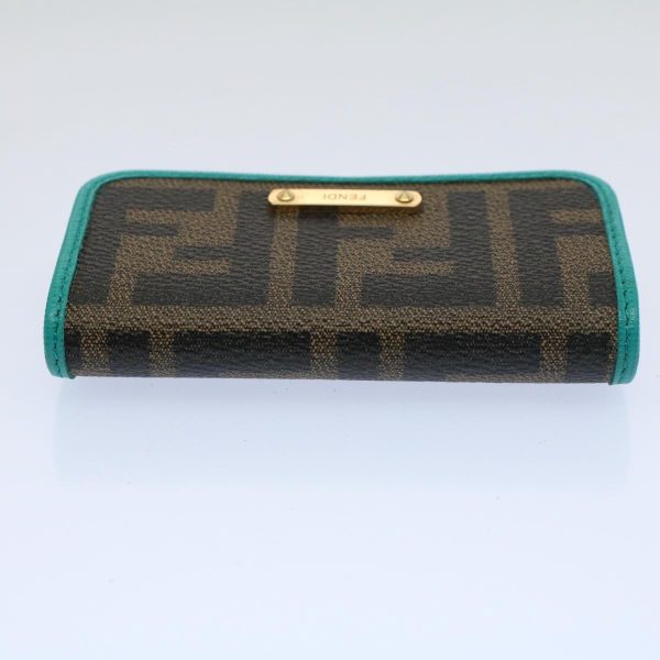 FENDI Zucca Canvas Key Case Black Brown  am5112 Online Sale