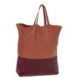 CELINE Horizontal Cabas Tote Bag Leather Bordeaux Orange ar11846 Supply