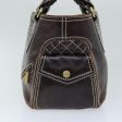 CELINE Hand Bag Leather Brown 74692 Online Sale