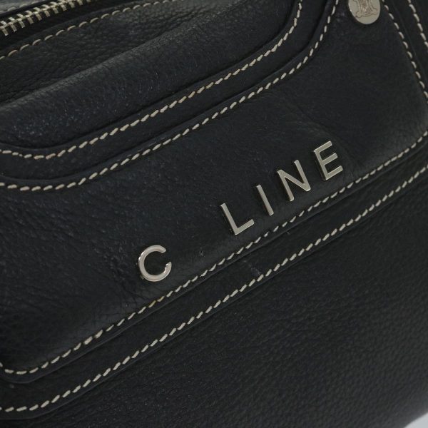 CELINE Hand Bag Leather Navy bs9342 Online now