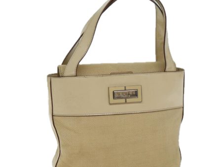 CELINE Hand Bag Canvas Beige 77718 Online Sale