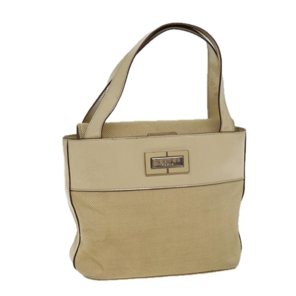 CELINE Hand Bag Canvas Beige 77718 Online Sale