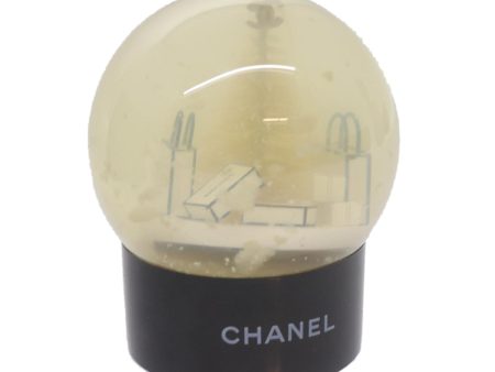 CHANEL Snow Globe plastic Black Clear CC  bs12466 For Discount