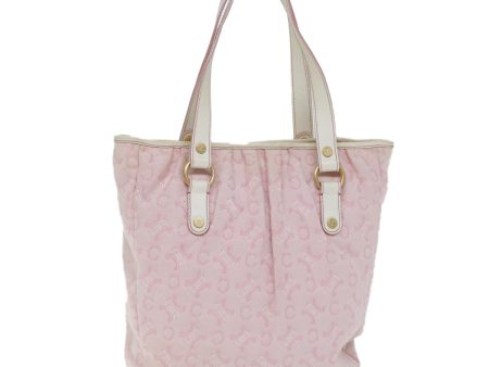 CELINE C Macadam Canvas Shoulder Bag Pink 77385 Online now