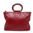 CELINE Hand Bag Leather 2way Red yk13083 Sale