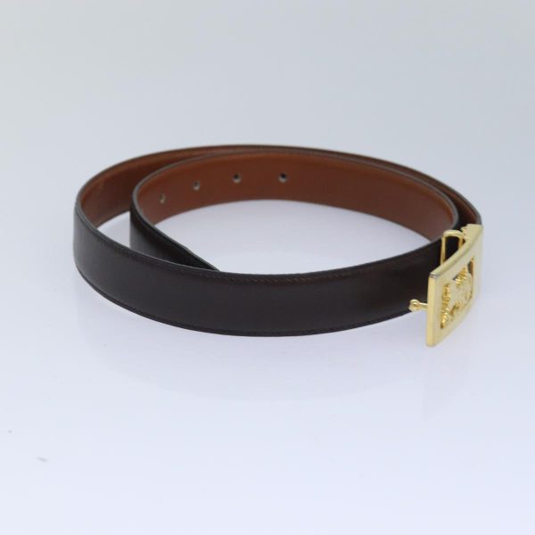 CELINE Belt Leather 35   Black ar12246 Online