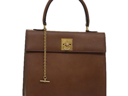 CELINE Hand Bag Leather Brown bs15080 Sale