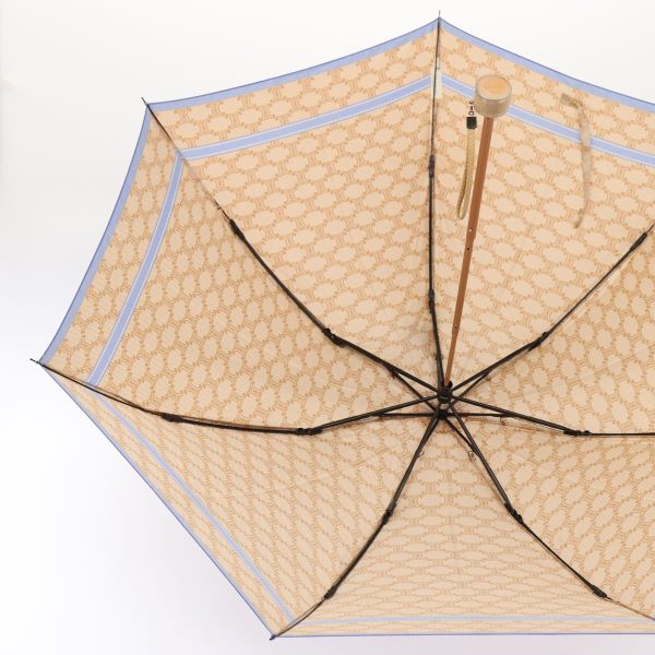 CELINE Macadam Canvas folding Umbrella Nylon Beige 81000 Fashion