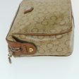 CELINE C Macadam Canvas Clutch Bag Coated Canvas Beige bs8432 Sale