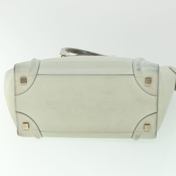 CELINE Luggage Hand Bag Leather Beige ar10492 Supply