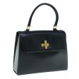 CELINE Hand Bag Leather Black 62977 Online