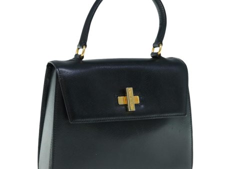 CELINE Hand Bag Leather Black 62977 Online