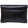 CELINE Clutch Bag Leather Black 68363 Discount