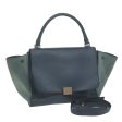 CELINE Hand Bag Suede Leather Navy hk1003 Hot on Sale