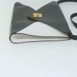 CELINE Clutch Bag Leather 2way White Black 65641 Fashion