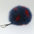 FENDI Pom Pom Charm Fur Red Navy  ac2313 For Sale