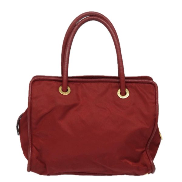 CELINE Hand Bag Nylon Red 81901 on Sale